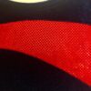 GK LgSLV LADIES SMALL ROYAL VELVET RED FOIL RIBBON GYMNAST DANCE LEOTARD Sz AS - Image 2