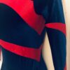 GK LgSLV LADIES SMALL ROYAL VELVET RED FOIL RIBBON GYMNAST DANCE LEOTARD Sz AS - Image 4