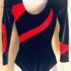 GK LgSLV LADIES SMALL ROYAL VELVET RED FOIL RIBBON GYMNAST DANCE LEOTARD Sz AS - Image 5