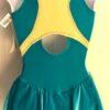GK ICE FIGURE SKATE JADE YELLOW VELVET ADULT X-SMALL TANK RACERBACK DRESS Sz AXS - Image 6