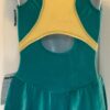 GK JADE VELVET ICE FIGURE SKATE GIRLS LARGE YELLOW VELV RACERBACK TANK DRESS CL - Image 2