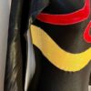 GK LgSLV LADIES SMALL BLACK MYSTIQUE RIBBONS MESH GYMNASTIC DANCE LEOTARD Sz AS - Image 4