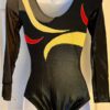 GK LgSLV LADIES SMALL BLACK MYSTIQUE RIBBONS MESH GYMNASTIC DANCE LEOTARD Sz AS - Image 6