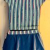 GK ICE SKATE GIRLS LARGE CAP SLV RUFFLED CROP TOP Lt BLUE VELVET SKIRT SET CL - Image 6