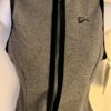 GK GRAY VEST ADULT X-SMALL POLYESTER FLEECE VELVT TRIM FRONT ZIP SKATE GYM SZ XS