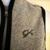 GK GRAY VEST ADULT X-SMALL POLYESTER FLEECE VELVT TRIM FRONT ZIP SKATE GYM SZ XS - Image 2
