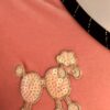 GK FIGURE SKATE GIRLS SMALL LgSLV PINK VELVET POODLE APPLIQUÃ‰ SKATE DRESS CS NWT - Image 2