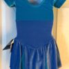 GK ELITE ICE FIGURE SKATE GIRLS SMALL SSLV GREEN BLUE VELVET JA DRESS Sz CS NWT! - Image 9