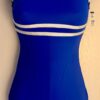 GK BIKETARD ADULT SMALL ROYAL NYLON/SPANDEX SILVER TRIM DANCE GYMNAST TANK Sz AS