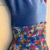GK ICE SKATE GIRLS SMALL CAP SLV MATTE TRICOT BLUE VELVET FLORAL PRINT DRESS CS - Image 3