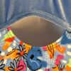GK ICE SKATE GIRLS SMALL CAP SLV MATTE TRICOT BLUE VELVET FLORAL PRINT DRESS CS - Image 9