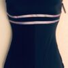 GK BIKETARD ADULT SMALL NAVY NYLON/SPANDEX SILVER TRIM DANCE GYMNAST TANK Sz AS