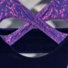 GK LgSLV ADULT X-SMALL CONCORD VELVET PURPLE FOIL GYMNASTIC DANCE LEOTARD AXS - Image 4