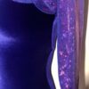 GK LgSLV ADULT X-SMALL CONCORD VELVET PURPLE FOIL GYMNASTIC DANCE LEOTARD AXS - Image 6