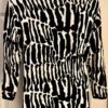 CHRISTOPHER & BANKS WOMENS SMALL BLACK & WHITE ZEBRA TIE SWEATER100% COTTON Sz S - Image 3