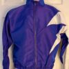GK WARM UP CHILD LARGE PURPLE IRIDESCENT WHITE SPARKLE GYMNAST SKATE JACKET Sz L