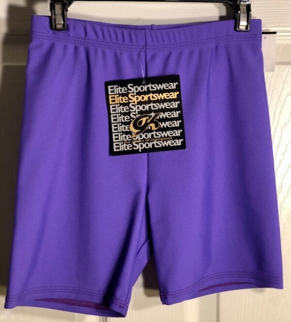 GK WORKOUT SHORTS LADIES SMALL PURPLE DANCE CHEER GYMNASTICS NYLON/SPANDEX SZ S