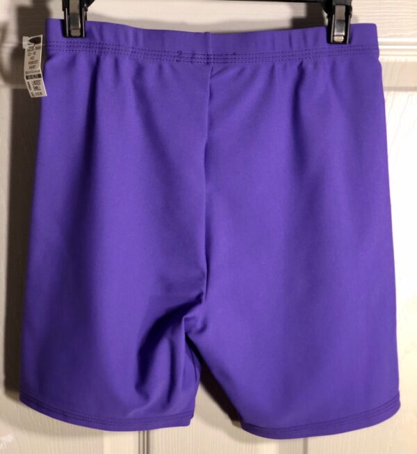 GK WORKOUT SHORTS LADIES SMALL PURPLE DANCE CHEER GYMNASTICS NYLON/SPANDEX SZ S - Image 2