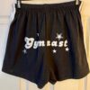 GK "GYMNASTâ€ PRINT ADULT LARGE BLACK COTTON/POLY BOXER SHORTS WHITE STRIPES SZ L - Image 4