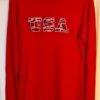 KAVIO! GK ADULT SMALL LgS RED GYMNASTIC TERMS USA PRINT COTTON T-SHIRT S (4-6) - Image 4
