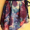 GK DANCE BALLET WRAP SKIRT CHILD X-SMALL TYE-DYE CHIFFON BLUE VELVET TIE Sz XS