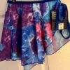 GK DANCE BALLET WRAP SKIRT CHILD X-SMALL TYE-DYE CHIFFON BLUE VELVET TIE Sz XS - Image 3