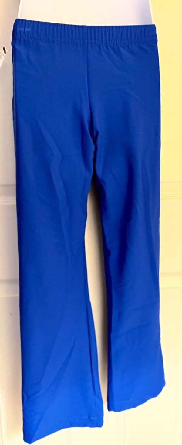 GK DANCE UNISEX CHILD MEDIUM ROYAL MICROFIBER NYLON/SPANDEX JAZZ PANTS SZ CM NWT - Image 3