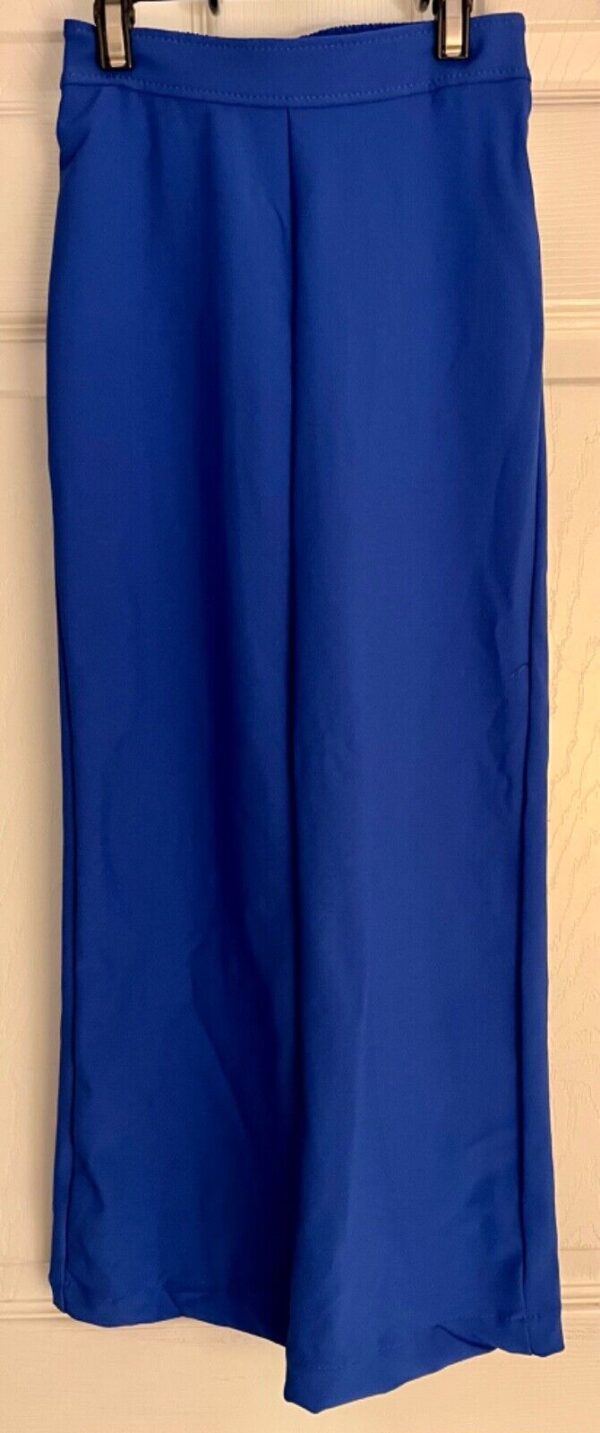 GK DANCE UNISEX CHILD MEDIUM ROYAL MICROFIBER NYLON/SPANDEX JAZZ PANTS SZ CM NWT - Image 5