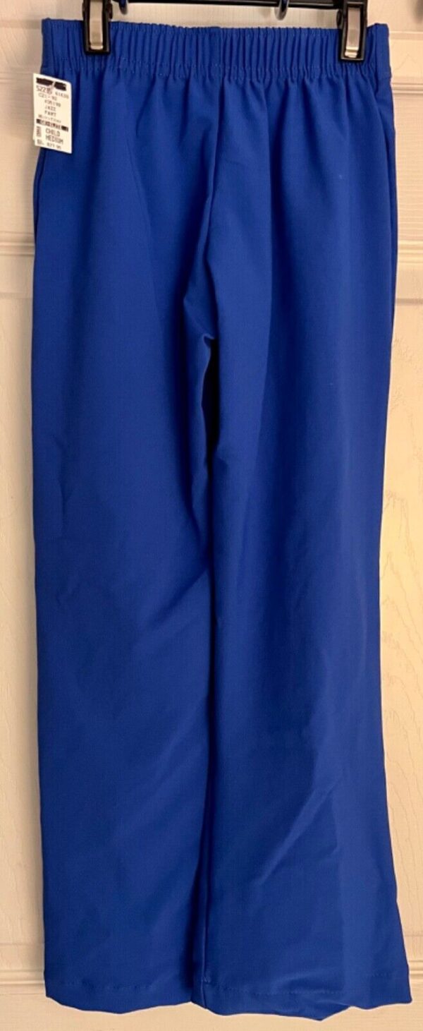 GK DANCE UNISEX CHILD MEDIUM ROYAL MICROFIBER NYLON/SPANDEX JAZZ PANTS SZ CM NWT - Image 6