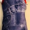 GK KIDS BIKETARD CHILD TODDLER DENIM VELVET RED GYMNASTICS DANCE TANK TD NWT! !