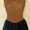 GK ICE DANCE SKATE ANTIQ COPPER LUREX ADULT SMALL SLVLS BLACK SKIRT DRESS Sz AS - Image 7