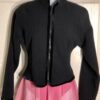 GK FITTED ICE SKATE JACKET ADULT MEDIUM BLACK FLEECE VELVET TRIM ZIP  SZ M NWT!
