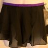 GK DANCE BALLET GIRLS SMALL CLASSIC FAUX WRAP GEORGETTE SKIRT PURPLE FOIL Sz CS