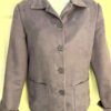 KORET WOMENS SIZE PETITE 6 PURPLE SUEDE FINISH BUTTON UP JACKET Sz 6P EUC!