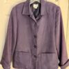 KORET WOMENS SIZE PETITE 6 PURPLE SUEDE FINISH BUTTON UP JACKET Sz 6P EUC! - Image 3