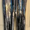GK DANCE JAZZ LADIES SMALL ANTIQUE SILVER SHIMMER HIP HUGGER FLARE PANTS SZ S - Image 6