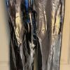 GK DANCE JAZZ LADIES SMALL ANTIQUE SILVER SHIMMER HIP HUGGER FLARE PANTS SZ S - Image 7