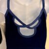 GK DANCE JAZZ TOP GIRLS SMALL BLUE VELVET FOIL CRISSCROSS STRAPS CAMISOLE SZ S - Image 5