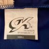 GK DANCE JAZZ TOP GIRLS SMALL BLUE VELVET FOIL CRISSCROSS STRAPS CAMISOLE SZ S - Image 9