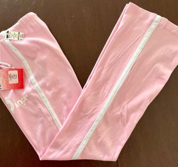 GK 'DANCE' GRAPHIC GIRLS MEDIUM PINK 100% COTTON LOUNGE ATHLETIC PANTS Sz CM