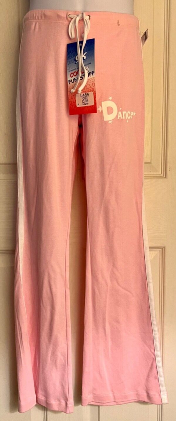 GK 'DANCE' GRAPHIC GIRLS MEDIUM PINK 100% COTTON LOUNGE ATHLETIC PANTS Sz CM - Image 2