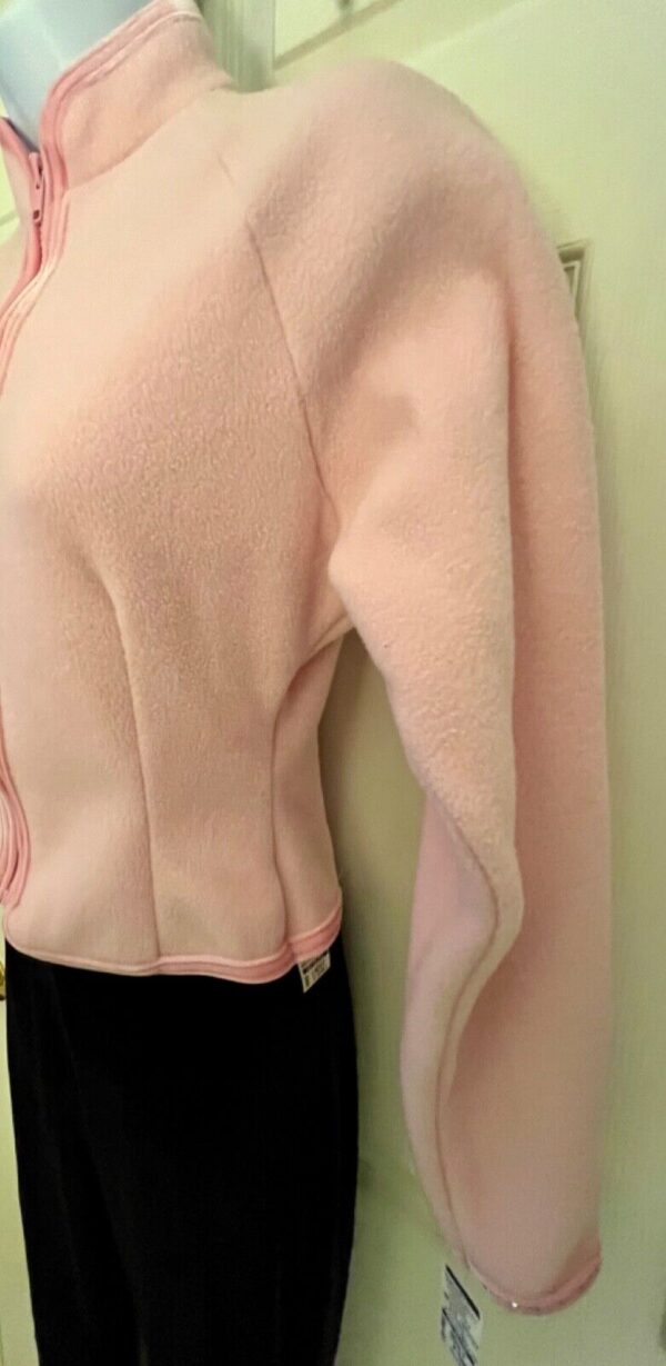 GK ICE DANCE FIGURE SKATE ADULT X-SMALL PINK FLEECE VELVET ZIP JACKET SZ XS - Image 4