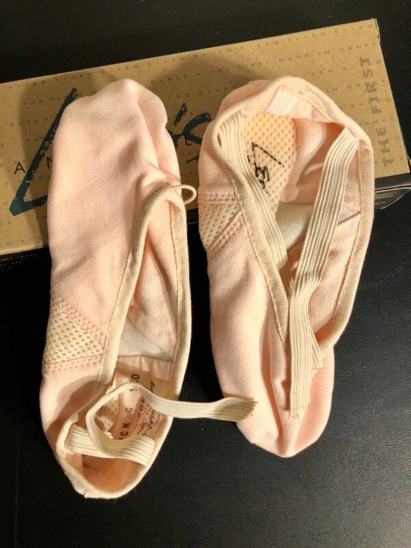 LEO'S BALLET SHOES ADULT SIZE 5 ARABESQUE COTTON PINK Sz 5 MED WIDTH NEW IN BOX! - Image 3