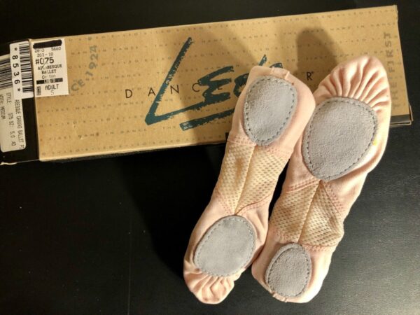 LEO'S BALLET SHOES ADULT SIZE 5 ARABESQUE COTTON PINK Sz 5 MED WIDTH NEW IN BOX! - Image 5