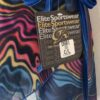 GK DANCE BALLET WRAP SKIRT CHILD LARGE ABSTRACT WAVE PATTERN BLUE VELVET TIE CL - Image 2