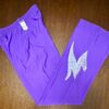 GK PURPLE BRUSHED TRICOT ADULT SMALL FOIL JA GYMNASTS CHEER WARM UP PANTS Sz S