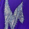 GK PURPLE BRUSHED TRICOT ADULT SMALL FOIL JA GYMNASTS CHEER WARM UP PANTS Sz S - Image 2