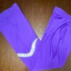 GK PURPLE BRUSHED TRICOT ADULT SMALL FOIL JA GYMNASTS CHEER WARM UP PANTS Sz S - Image 6