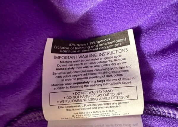 GK PURPLE BRUSHED TRICOT ADULT SMALL FOIL JA GYMNASTS CHEER WARM UP PANTS Sz S - Image 10