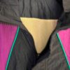 GK WARM UP ADULT LARGE CRINKLE NYLON NAVY PURPLE GREEN GYMNAST SPORT JACKET SZ L - Image 2